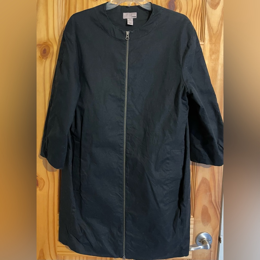 H&M Black medium trench coat